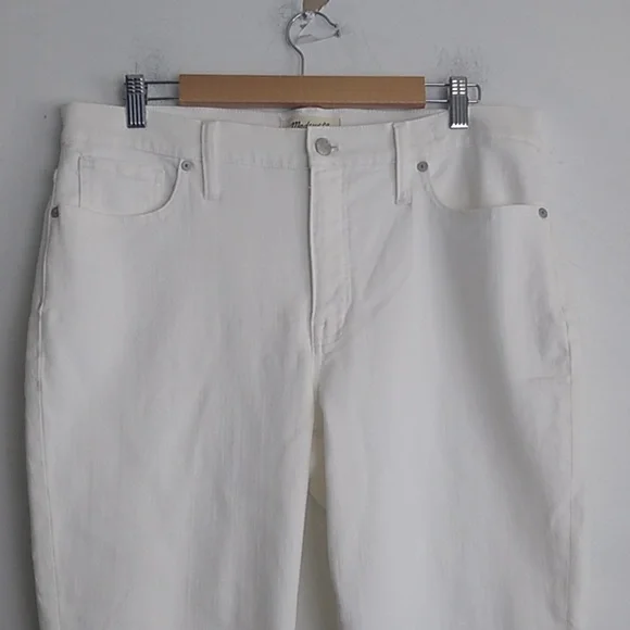 Madewell Womens High Rise Skinny Jeans Pure white size 32 NEW WITH TAGS summer - Picture 2 of 13
